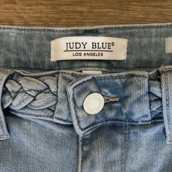 Judy Blue 16W Wide Leg Fit Denim Jeans Braided Waist - Picture 2 of 16